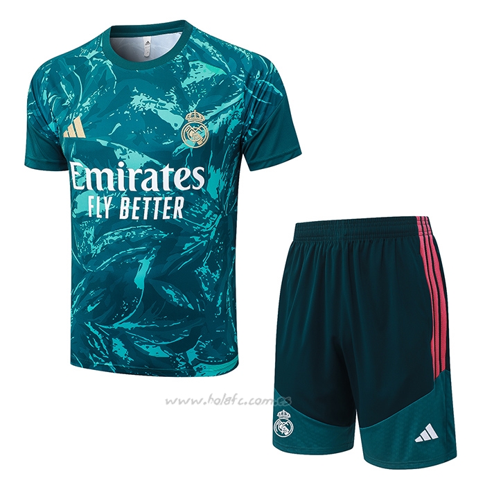 Chandal del Real Madrid Manga Corta 2026-2027 Verde - Pantalon Corto